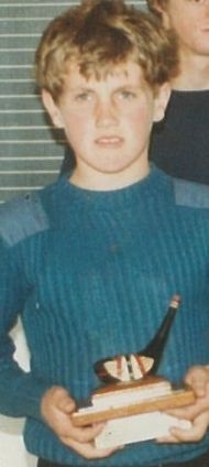 Muldoo with the John Stark Trophy in 1981